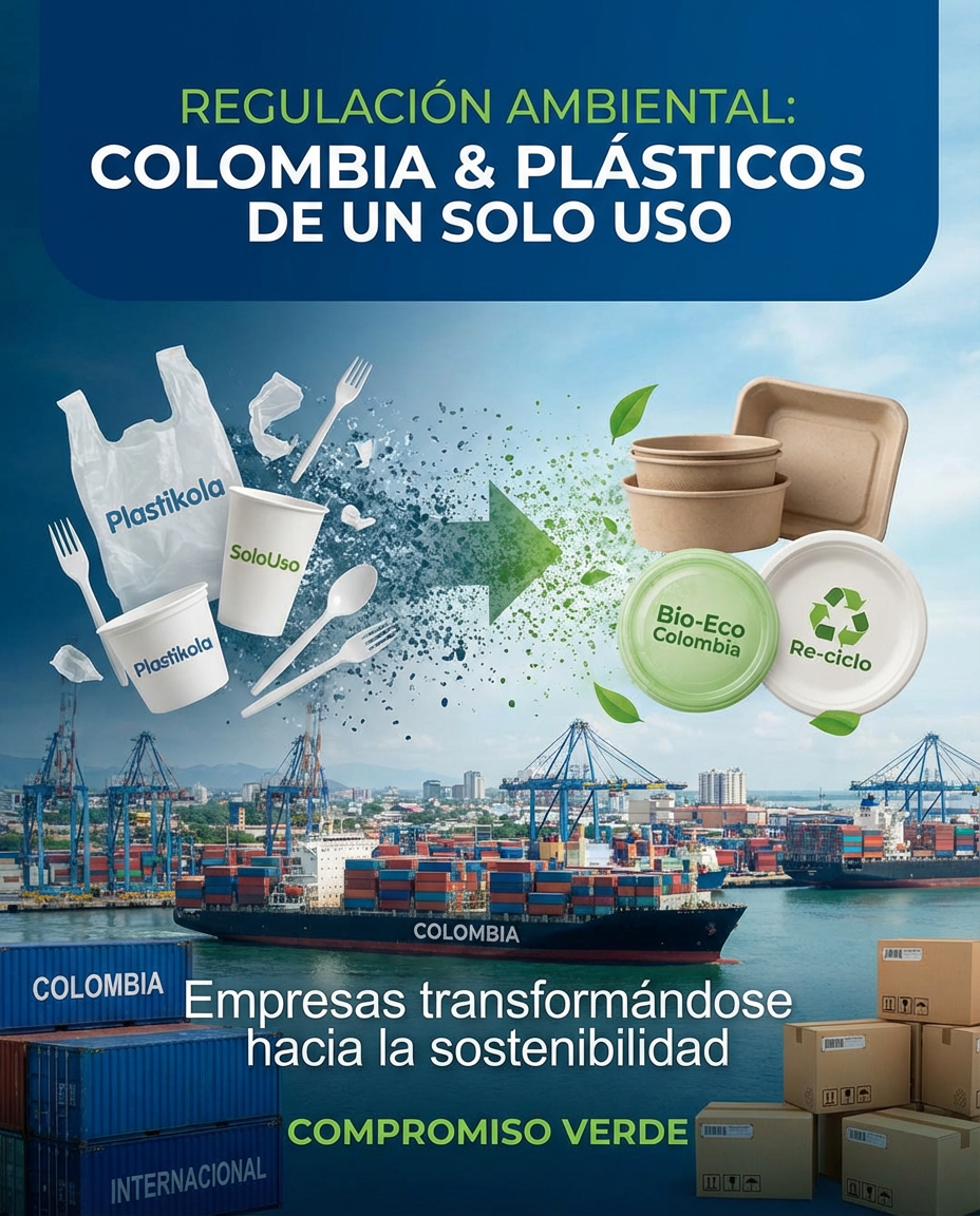 Nuevo impuesto a plásticos de un solo uso en Colombia: lo que deben saber las empresas